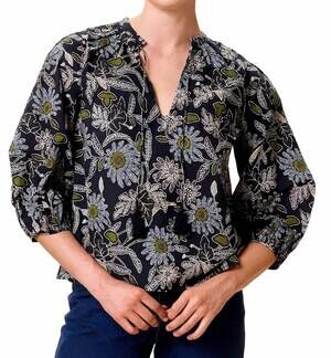 NEW CLEOBELLA belle v-neck blouse in dark magnolia
